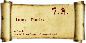 Timmel Muriel névjegykártya
